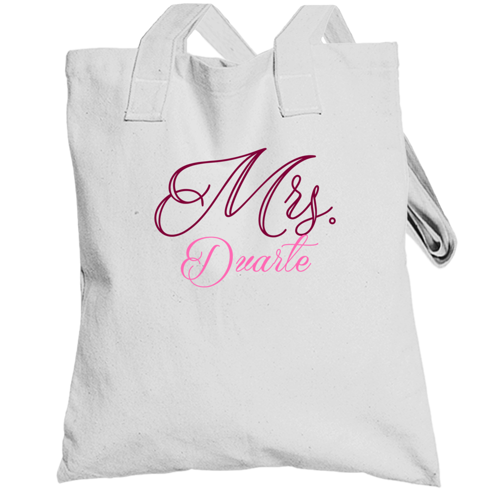 Mrs Duarte Last Name Funny Totebag Mrs Duarte Last Name Funny Totebag