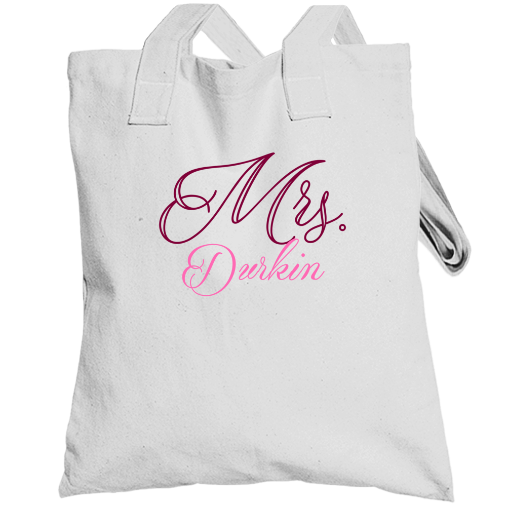Mrs Durkin Last Name Funny Totebag Mrs Durkin Last Name Funny Totebag