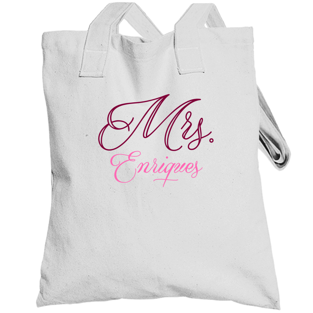 Mrs Enriques Last Name Funny Totebag Mrs Enriques Last Name Funny Totebag