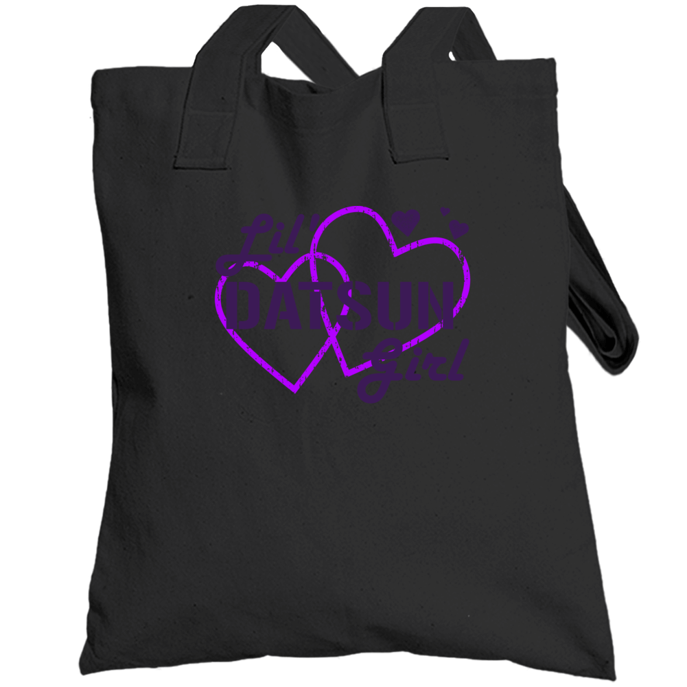 Lil Datsun Girl Ladies Heart Car Lover Totebag