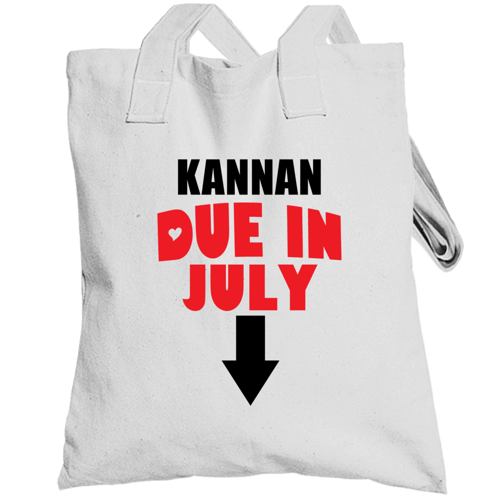 Kannan Due In July Last Name Maternity Totebag Kannan Due In July Last Name Maternity Totebag