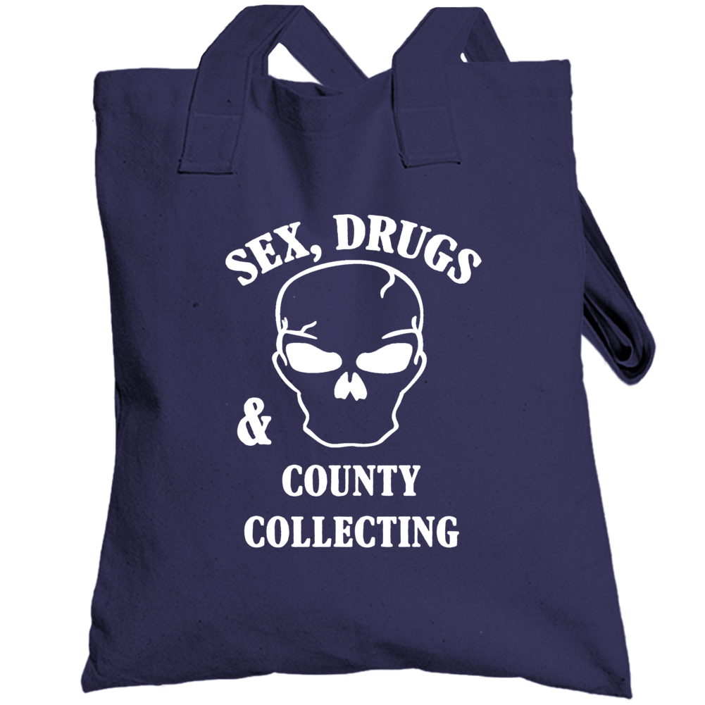 County Collecting Fun Drugs And Sports Skull Totebag County Collecting Fun Drugs And Sports Skull Totebag