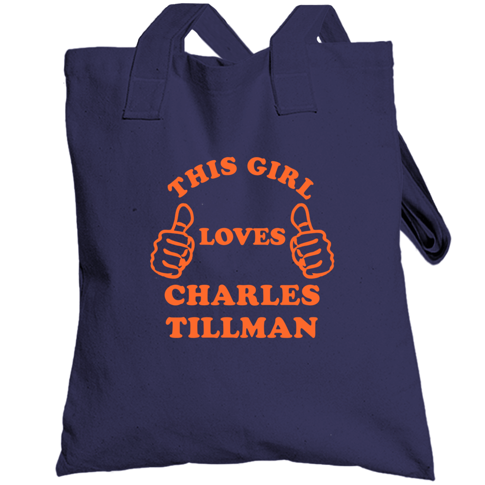 This Girl Loves Charles Tillman Chicago Football Totebag This Girl Loves Charles Tillman Chicago Football Totebag