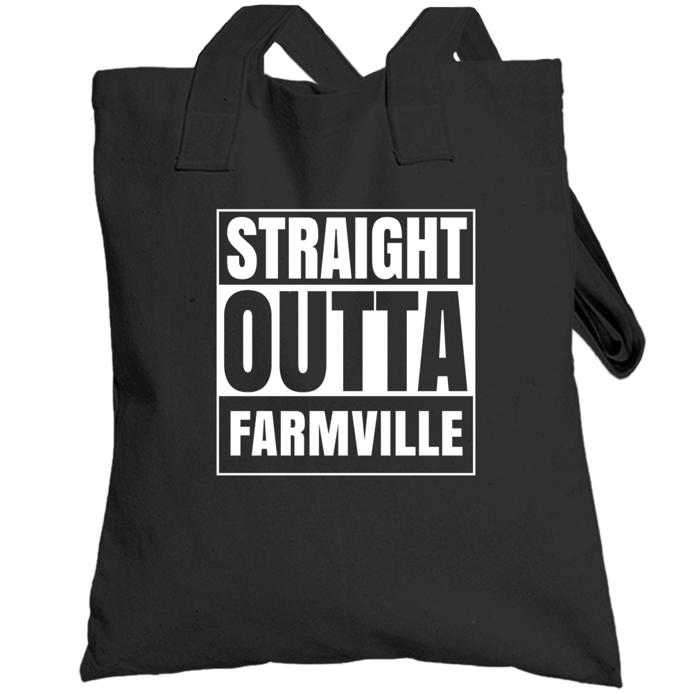 Straight Outta Farmville Virginia City Parody Totebag Straight Outta Farmville Virginia City Parody Totebag