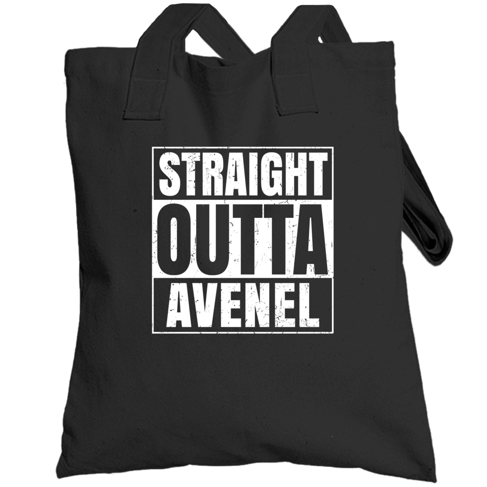 Straight Outta Avenel New Jersey City Compton Parody Grunge Totebag