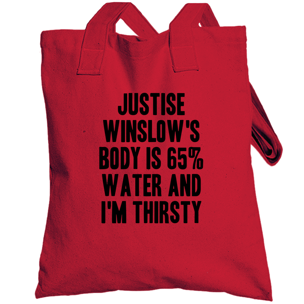Justise Winslow Body Is Water Thirsty Love Miami Basketball Totebag Justise Winslow Body Is Water Thirsty Love Miami Basketball Totebag