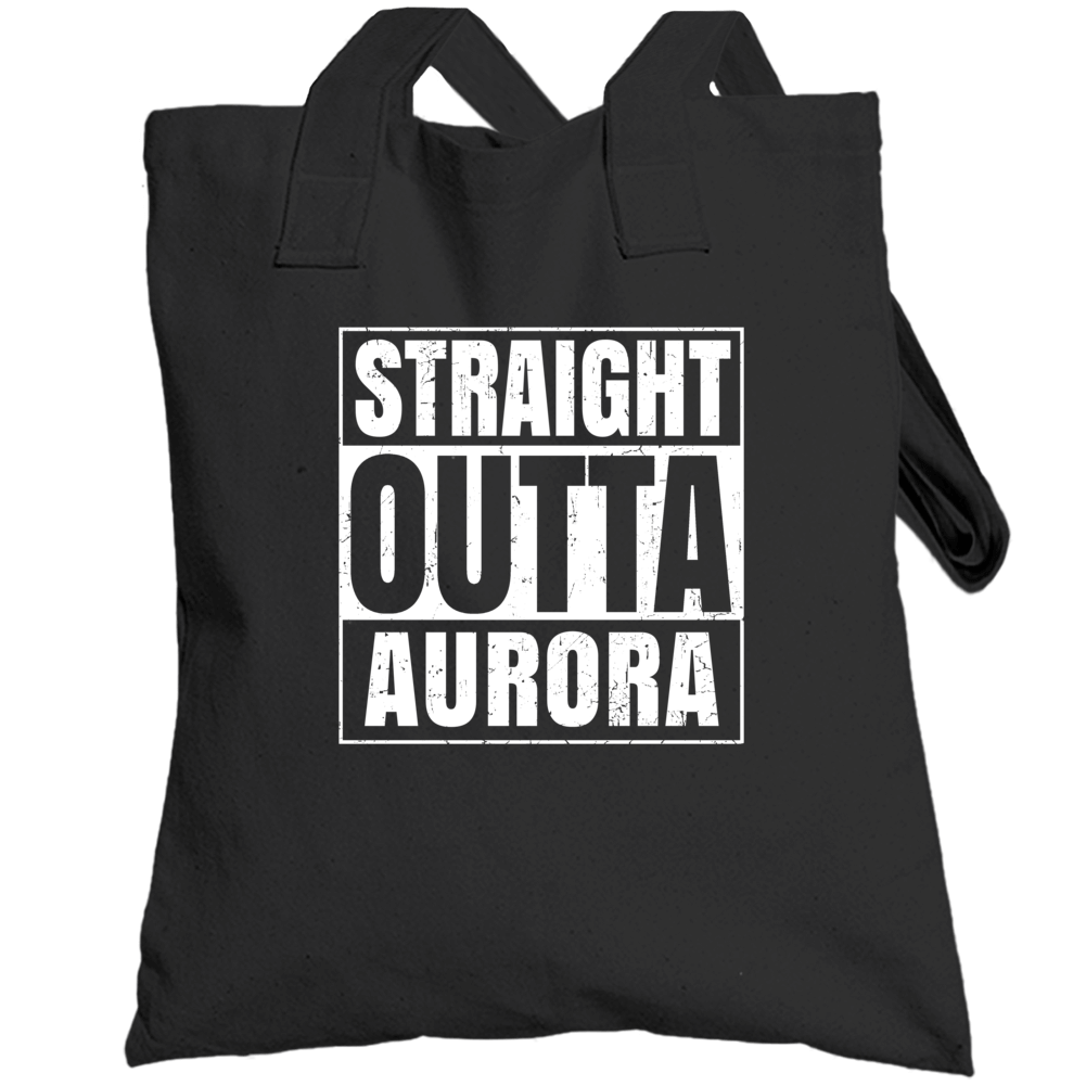 Straight Outta Aurora High School Funny Compton Parody Totebag