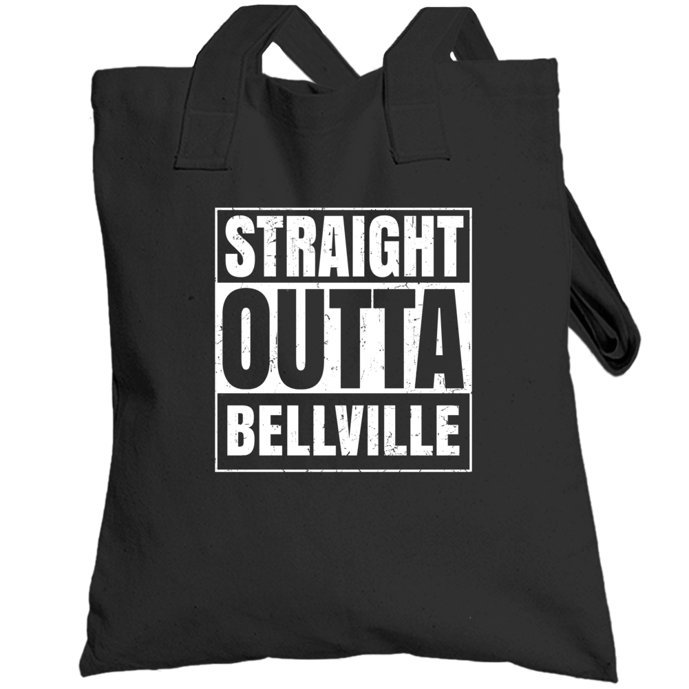 Straight Outta Bellville High School Funny Compton Parody Totebag