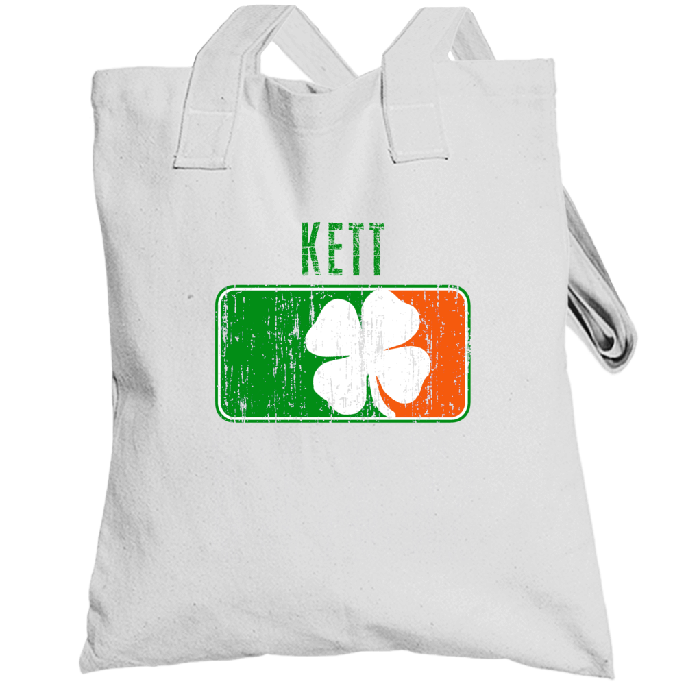 Kett Distressed St Patricks Day Last Name Totebag