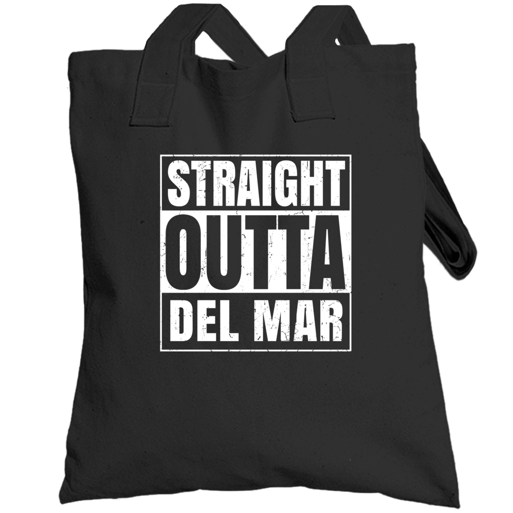 Straight Outta Del Mar High School Funny Compton Parody Totebag