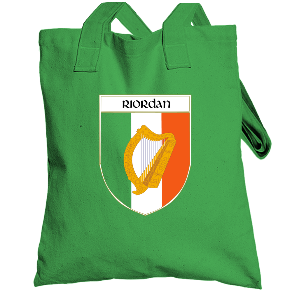 Riordan Irish Surname Ireland Crest Pride Totebag