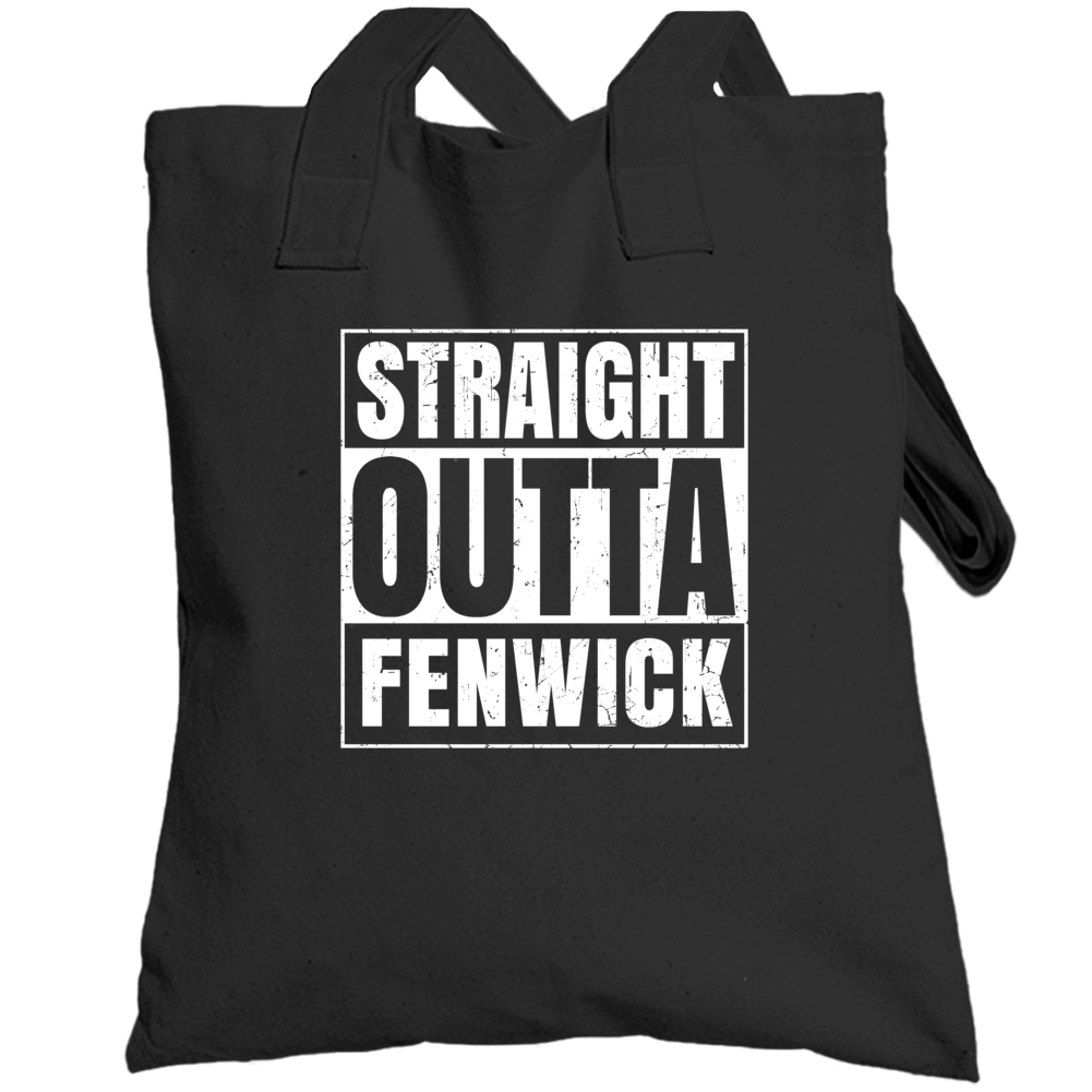 Straight Outta Fenwick High School Funny Compton Parody Totebag