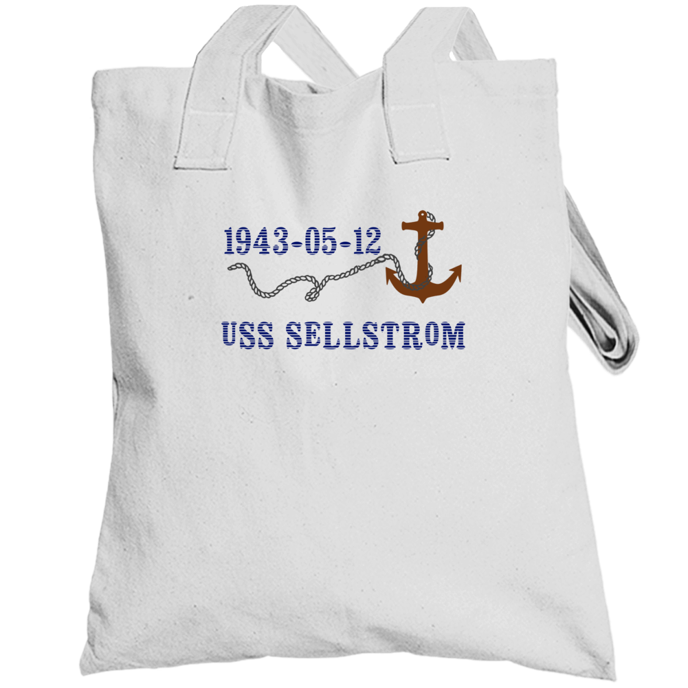 Uss Sellstrom 15838 Anchor Navy Ship Totebag Uss Sellstrom 15838 Anchor Navy Ship Totebag