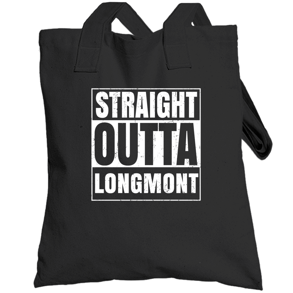 Straight Outta Longmont Colorado City Compton Parody Grunge Totebag Straight Outta Longmont Colorado City Compton Parody Grunge Totebag