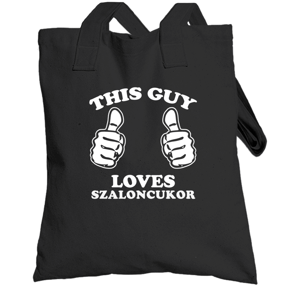 This Guy Loves Szaloncukor Fun Retro Favorite Food Totebag This Guy Loves Szaloncukor Fun Retro Favorite Food Totebag