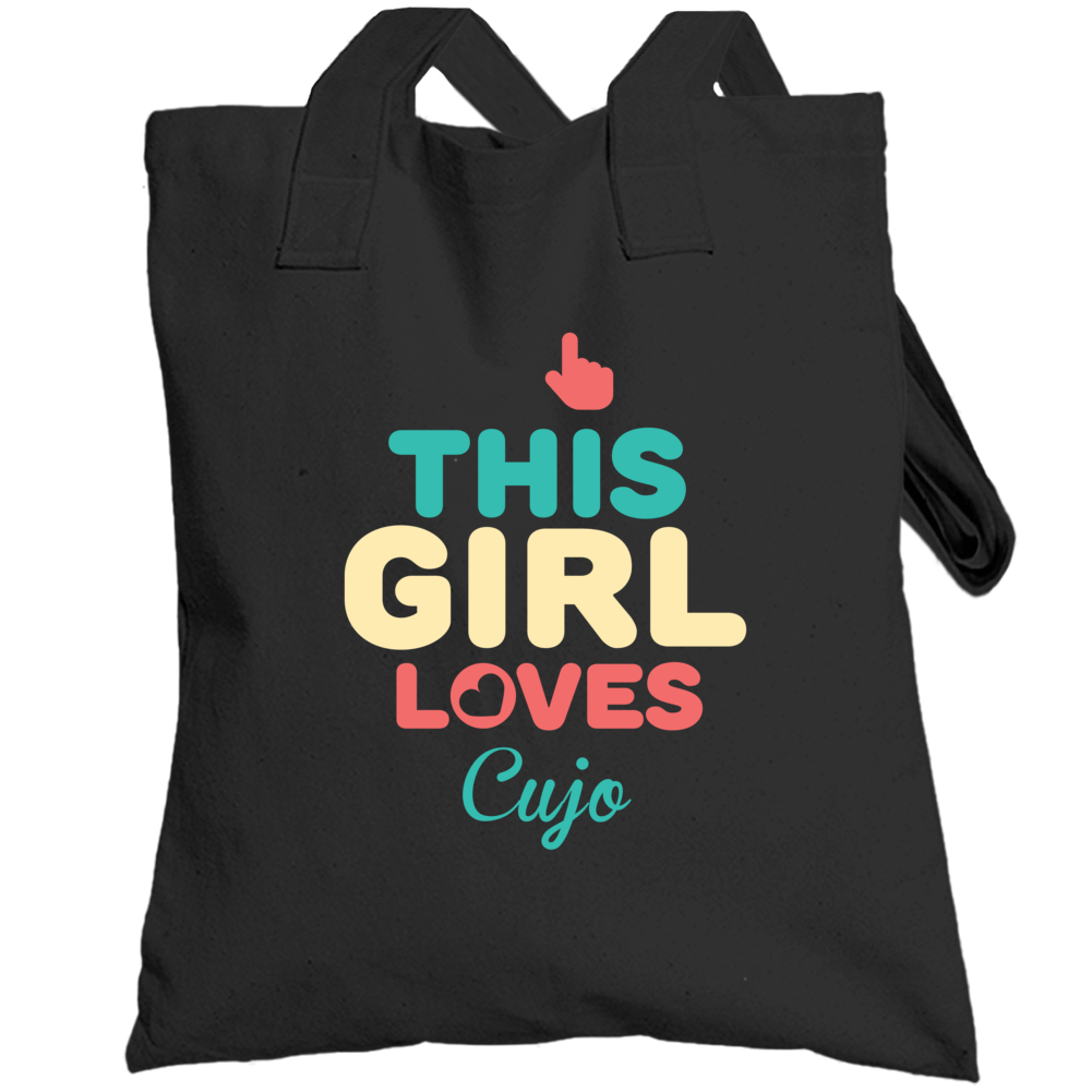 This Girl Loves Cujo Favorite Novel Book Fan Totebag This Girl Loves Cujo Favorite Novel Book Fan Totebag