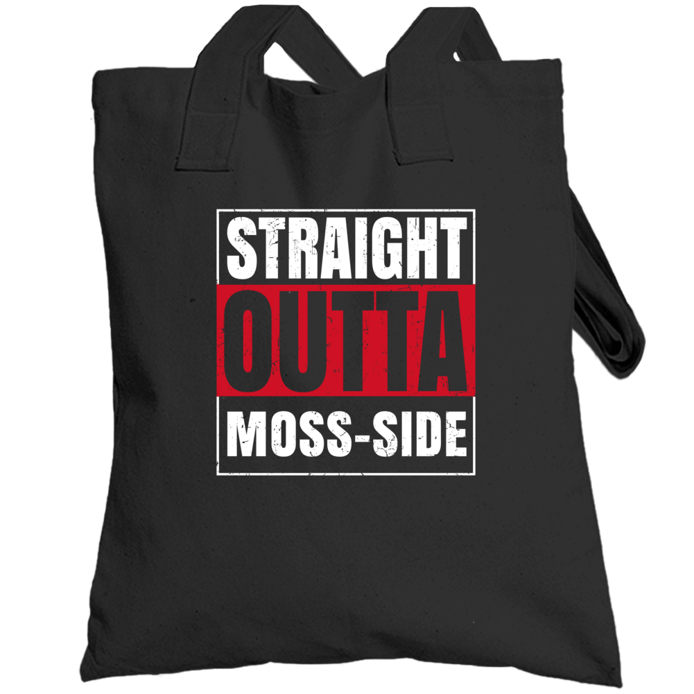 Straight Outta Moss-side England City Grunge Parody Totebag Straight Outta Moss-side England City Grunge Parody Totebag