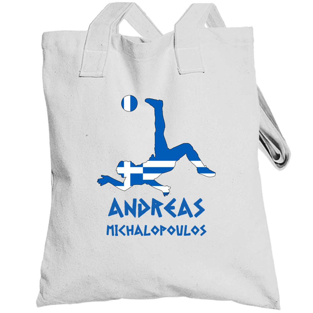 Andreas Michalopoulos Greek Greece Actor Sports Soccer Loves Totebag Andreas Michalopoulos Greek Greece Actor Sports Soccer Loves Totebag