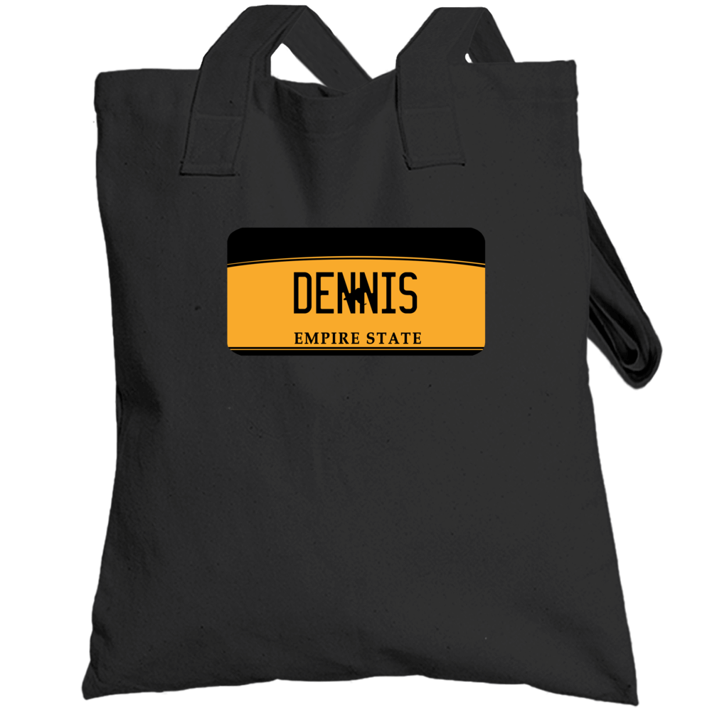 Dennis New York Custom Name License Plate Customizable Totebag
