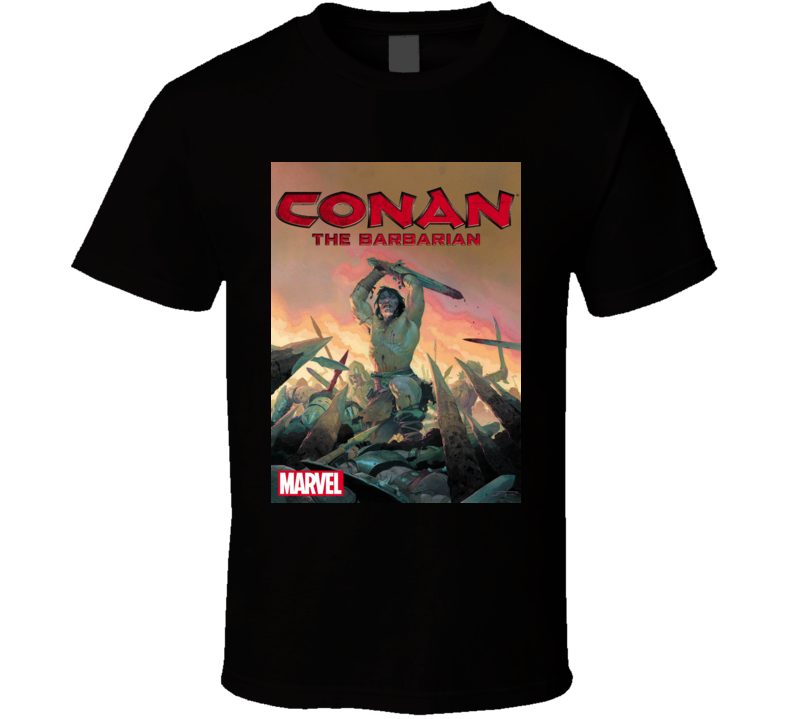 Conan The Barbarian Sword Raised Cover  T Shirt