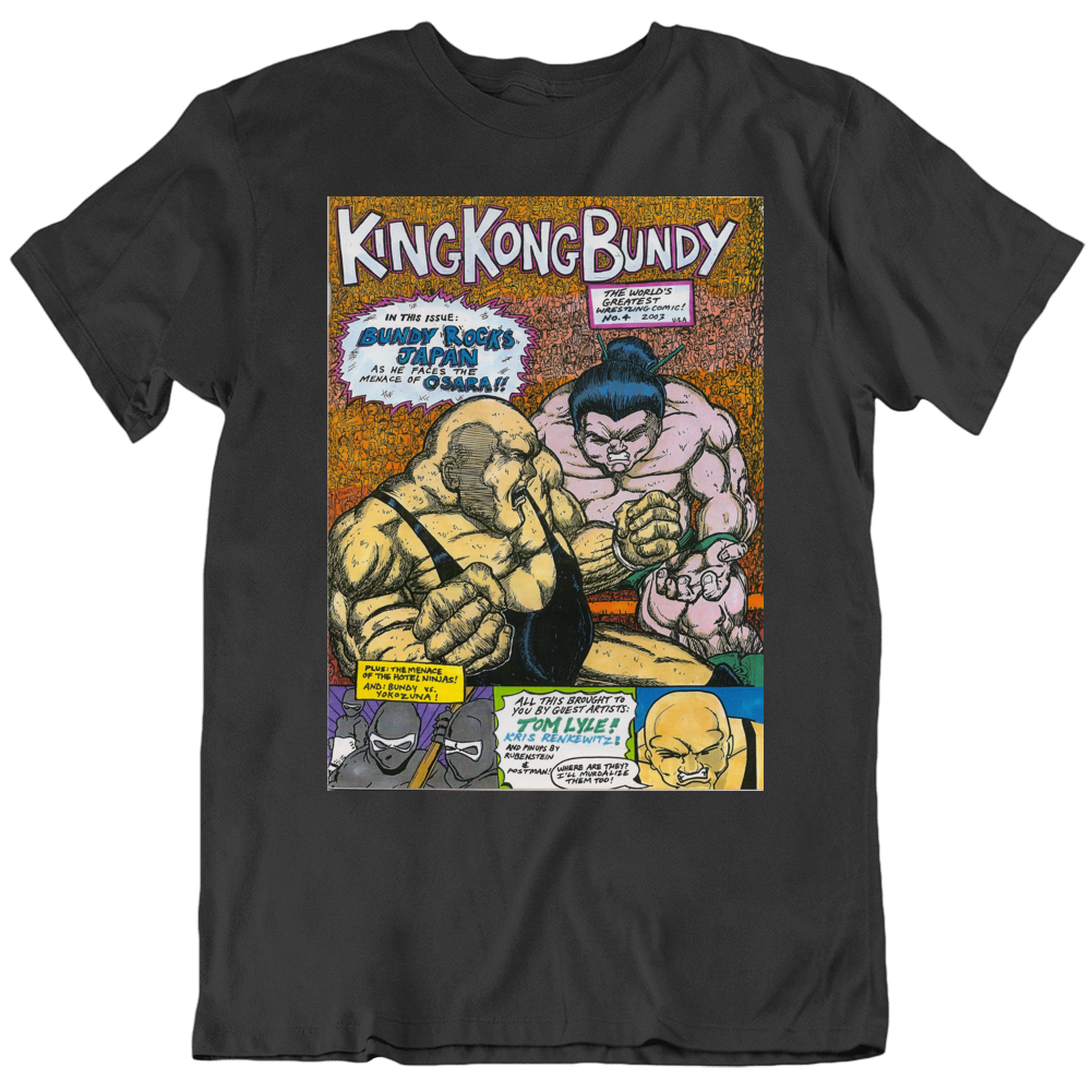 King Kong Bundy Wrestling Legend Comic Cover T Shirt