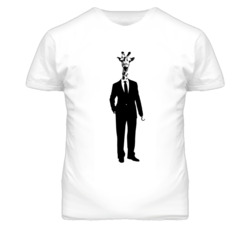 Giraffe in a suit with a hook for a hand T shirt 1124722