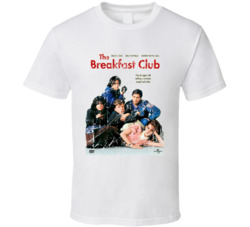 The Breakfast Club Movie Poster Retro Aged Look T Shirt 1383125