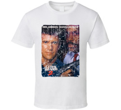 Lethal Weapon 2 Movie Poster Retro Aged Look T Shirt 1390501