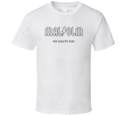 Malcolm Young We Salute You ACDC Tshirt White 32949554