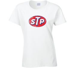 Stp Oil Distressed Ladies T Shirt 37454612