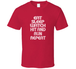 Eat Sleep Watch Hit And Run Repeat 2021 Popular Best Tv Television Show Cool Unique Gift T Shirt 39149004