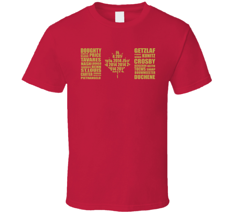 Team Canada Gold Medal Mens Hockey Team T Shirt