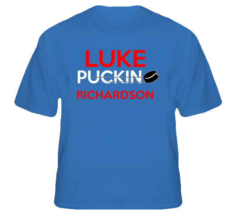 Luke Richardson Columbus Puckin Hockey T Shirt