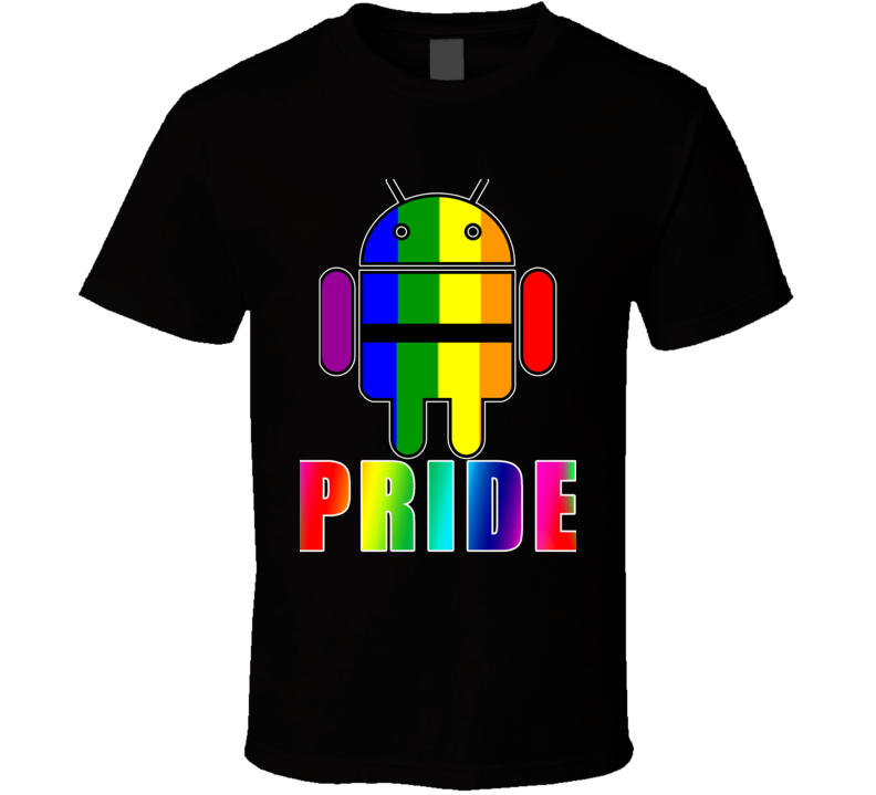 Android  Gay Pride T Shirt