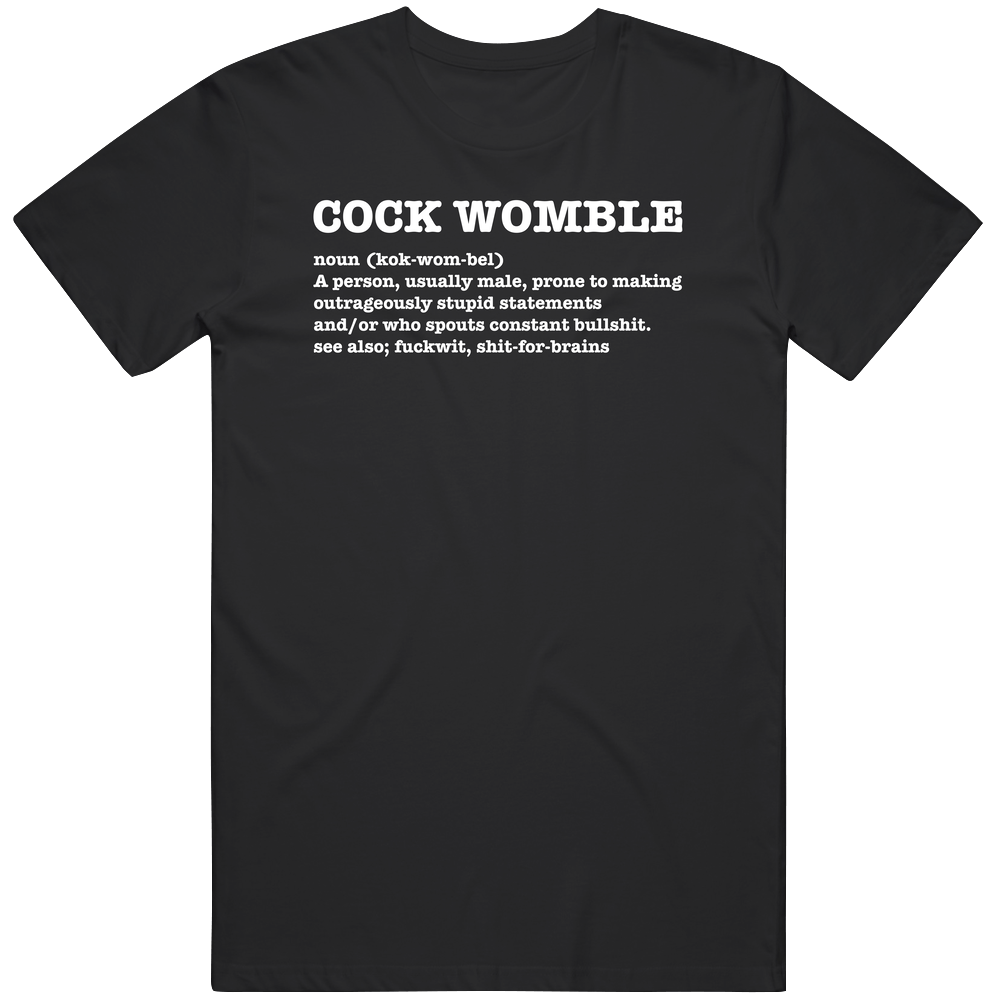 Cock Womble Light Text T Shirt