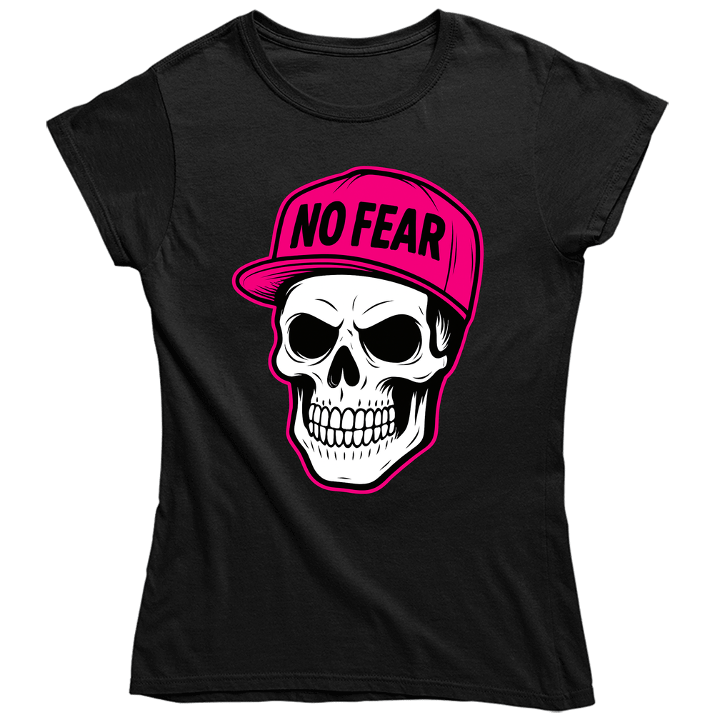 No Fear Skull Pink Ladies T Shirt