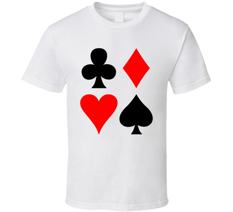 Four Suits Clubs Hearts Spades Diamonds Game Casino Gambling Poker T Shirt Four Suits Clubs Hearts Spades Diamonds Game Casino Gambling Poker T Shirt