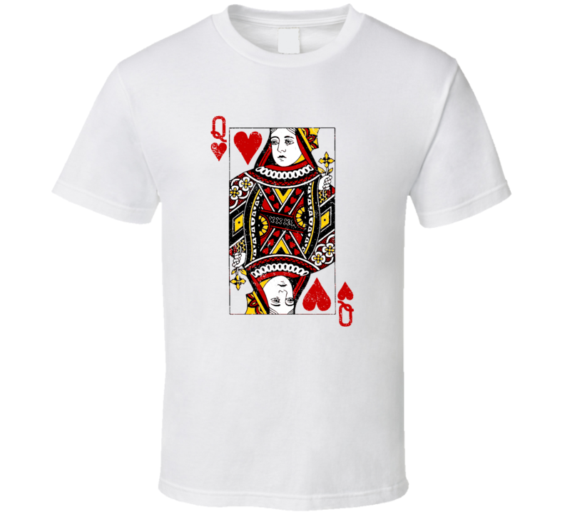Queen Face Card Poker Player Las Vegas Casino Party Gambler Grunge Look T Shirt Queen Face Card Poker Player Las Vegas Casino Party Gambler Grunge Look T Shirt
