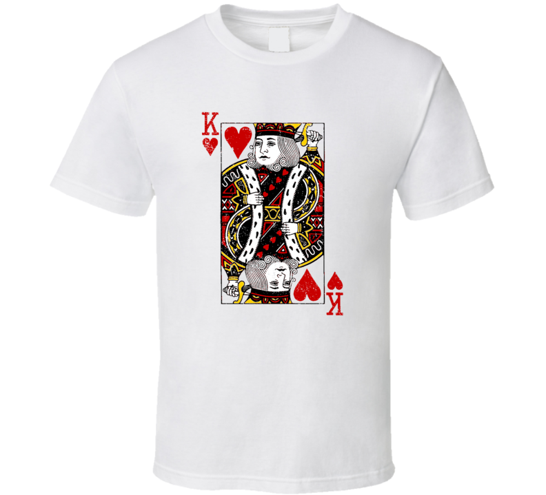King Face Card Poker Player Las Vegas Casino Party Gambler Grunge Look T Shirt King Face Card Poker Player Las Vegas Casino Party Gambler Grunge Look T Shirt