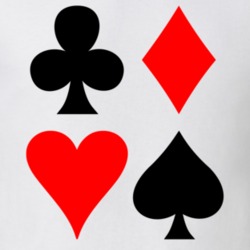 Four Suits Clubs Hearts Spades Diamonds Game Casino Gambling Poker T Shirt 19061156