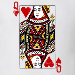 Queen Face Card Poker Player Las Vegas Casino Party Gambler Grunge Look T Shirt 19061219