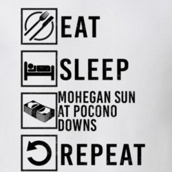 Eat Sleep Gamble Repeat Mohegan Sun At Pocono Downs Gambling T Shirt 19812694