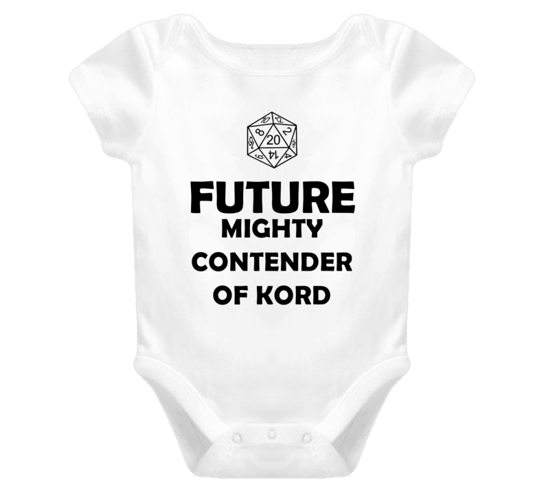 Future Mighty Contender of Kord Role Playing Game Baby One Piece Future Mighty Contender of Kord Role Playing Game Baby One Piece