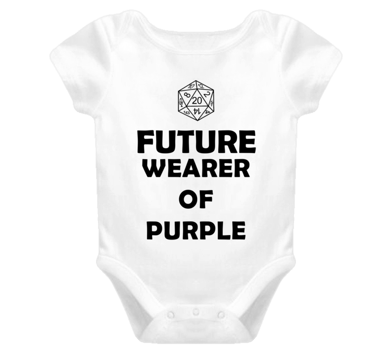Future Wearer of Purple Role Playing Game Baby One Piece Future Wearer of Purple Role Playing Game Baby One Piece