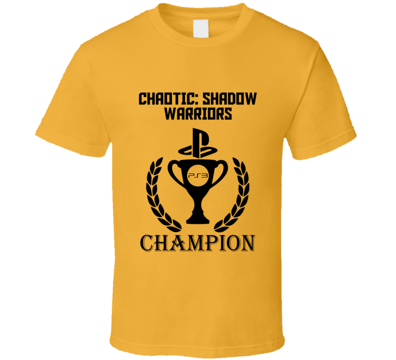 Champion Trophy Chaotic Shadow Warriors PS3 Video Game T Shirt Champion Trophy Chaotic Shadow Warriors PS3 Video Game T Shirt