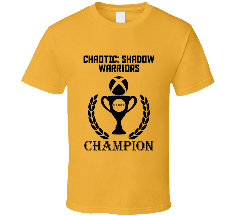 Champion Trophy Chaotic Shadow Warriors Xbox 360 Video Game T Shirt Champion Trophy Chaotic Shadow Warriors Xbox 360 Video Game T Shirt