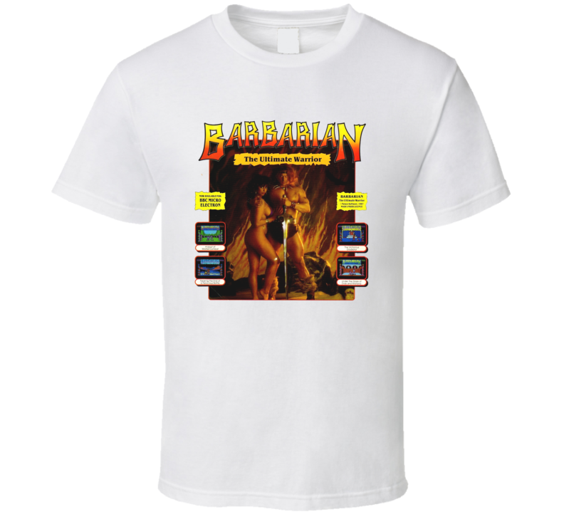 Barbarian Ultimate Warrior Retro Video Game Vintage Ad T Shirt Barbarian Ultimate Warrior Retro Video Game Vintage Ad T Shirt