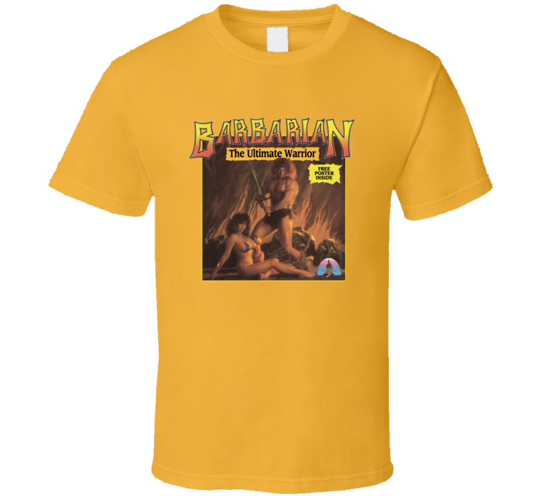 Barbarian Ultimate Warrior Retro Video Game Vintage Cover T Shirt Barbarian Ultimate Warrior Retro Video Game Vintage Cover T Shirt