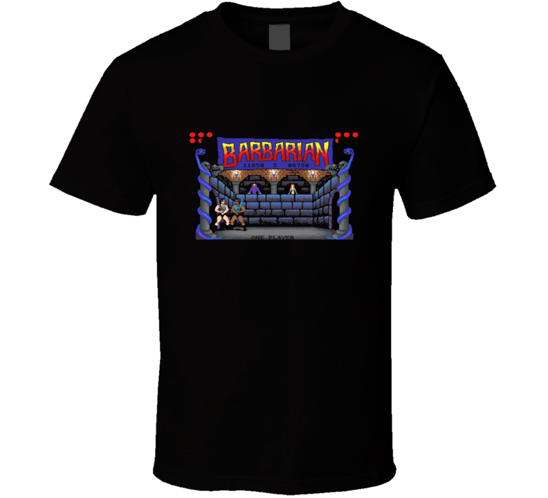 Barbarian Retro Video Game Screenshot Black T Shirt Barbarian Retro Video Game Screenshot Black T Shirt