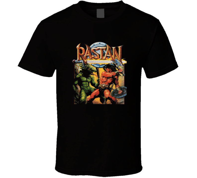 Rastan Retro Video Game Black T Shirt Rastan Retro Video Game Black T Shirt